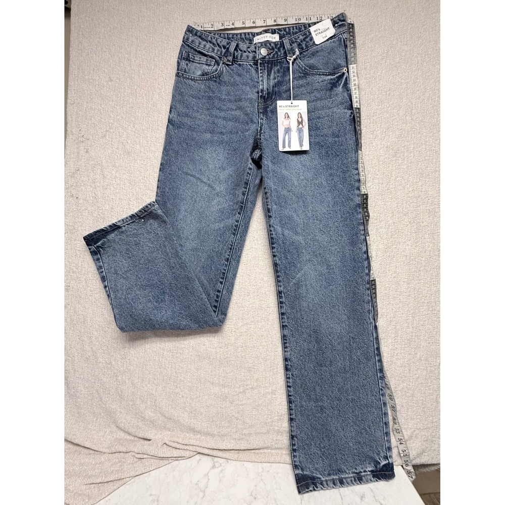 Witty Fox 90s Straight Leg Jeans Medium Wash High Rise Denim Size 7/28 NWT